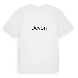 Devon fetstil t-shirt – ekologisk bomull t-shirt från Pinshirt