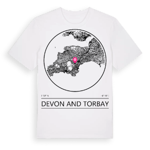 Devon and Torbay t-shirt – ekologisk bomull t-shirt från Pinshirt