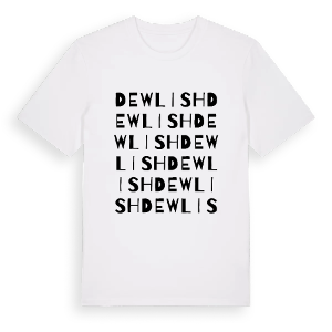 Dewlish ordlek t-shirt – ekologisk bomull t-shirt från Pinshirt