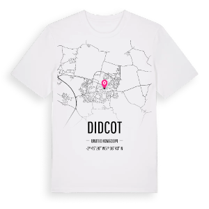 Didcot karta t-shirt – ekologisk bomull t-shirt från Pinshirt