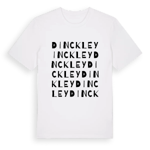 Dinckley ordlek t-shirt – ekologisk bomull t-shirt från Pinshirt
