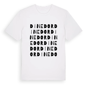 Dinedor ordlek t-shirt – ekologisk bomull t-shirt från Pinshirt