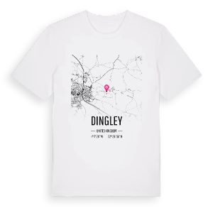 Dingley karta t-shirt – ekologisk bomull t-shirt från Pinshirt