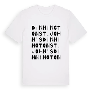 Dinnington St. John's ordlek t-shirt – ekologisk bomull t-shirt från Pinshirt