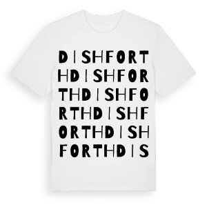 Dishforth ordlek t-shirt – ekologisk bomull t-shirt från Pinshirt