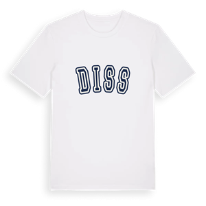 Diss college t-shirt – ekologisk bomull t-shirt från Pinshirt
