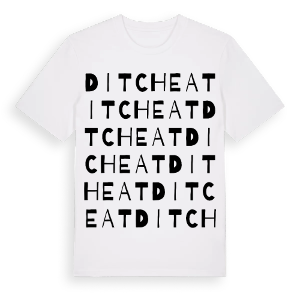 Ditcheat ordlek t-shirt – ekologisk bomull t-shirt från Pinshirt