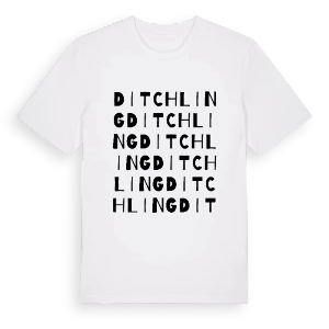 Ditchling ordlek t-shirt – ekologisk bomull t-shirt från Pinshirt