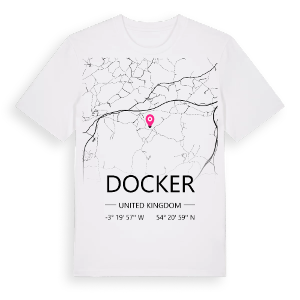 Docker karta t-shirt – ekologisk bomull t-shirt från Pinshirt