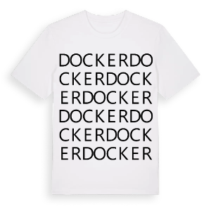 Docker ordlek t-shirt – ekologisk bomull t-shirt från Pinshirt