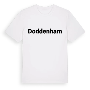 Doddenham fetstil t-shirt – ekologisk bomull t-shirt från Pinshirt