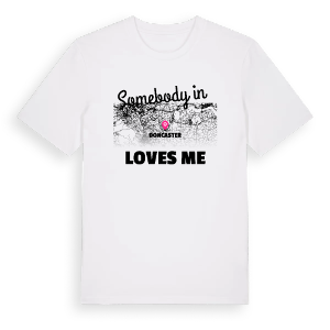 Någon i Doncaster älskar mig t-shirt – ekologisk bomull t-shirt från Pinshirt