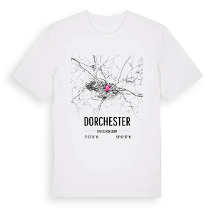 Dorchester karta t-shirt – ekologisk bomull t-shirt från Pinshirt