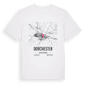 Dorchester karta t-shirt – ekologisk bomull t-shirt från Pinshirt
