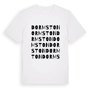 Dormston ordlek t-shirt – ekologisk bomull t-shirt från Pinshirt