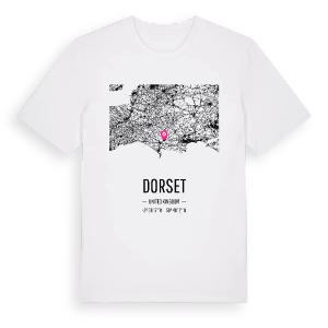 Dorset karta t-shirt – ekologisk bomull t-shirt från Pinshirt
