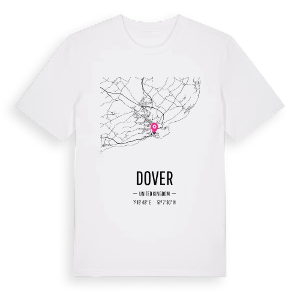 Dover karta t-shirt – ekologisk bomull t-shirt från Pinshirt