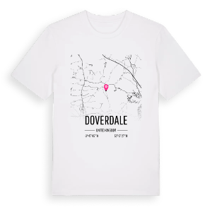 Doverdale karta t-shirt – ekologisk bomull t-shirt från Pinshirt