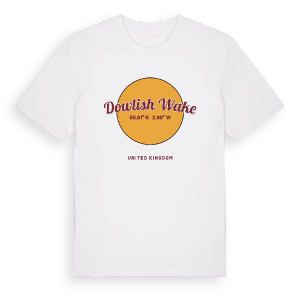 Dowlish Wake cirkel t-shirt – ekologisk bomull t-shirt från Pinshirt