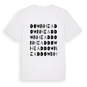 Downhead ordlek t-shirt – ekologisk bomull t-shirt från Pinshirt