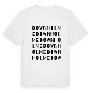 Downholme ordlek t-shirt – ekologisk bomull t-shirt från Pinshirt