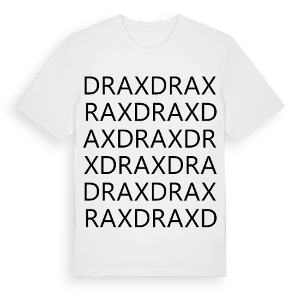 Drax ordlek t-shirt – ekologisk bomull t-shirt från Pinshirt
