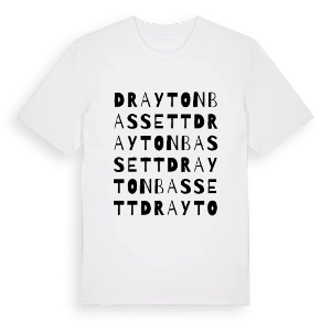 Drayton Bassett ordlek t-shirt – ekologisk bomull t-shirt från Pinshirt