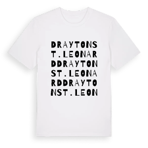 Drayton St. Leonard ordlek t-shirt – ekologisk bomull t-shirt från Pinshirt