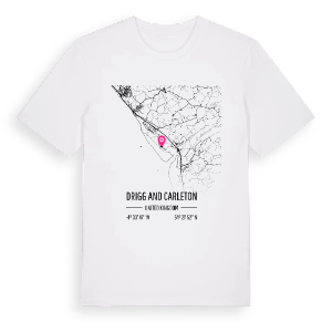 Drigg and Carleton karta t-shirt – ekologisk bomull t-shirt från Pinshirt