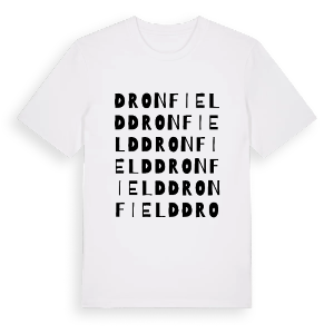 Dronfield ordlek t-shirt – ekologisk bomull t-shirt från Pinshirt