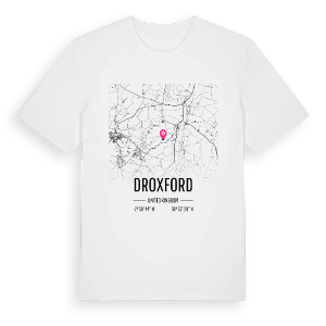 Droxford karta t-shirt – ekologisk bomull t-shirt från Pinshirt