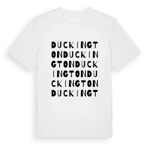 Duckington ordlek t-shirt – ekologisk bomull t-shirt från Pinshirt
