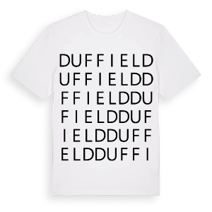 Duffield ordlek t-shirt – ekologisk bomull t-shirt från Pinshirt