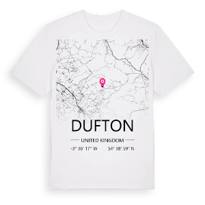 Dufton karta t-shirt – ekologisk bomull t-shirt från Pinshirt