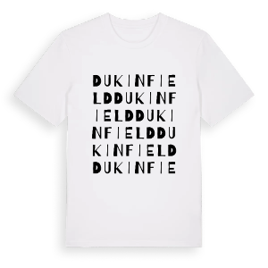 Dukinfield ordlek t-shirt – ekologisk bomull t-shirt från Pinshirt