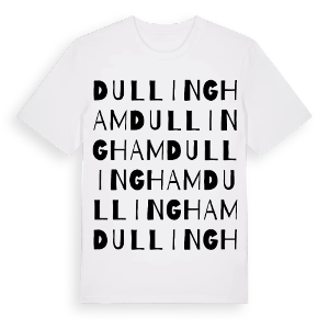 Dullingham ordlek t-shirt – ekologisk bomull t-shirt från Pinshirt