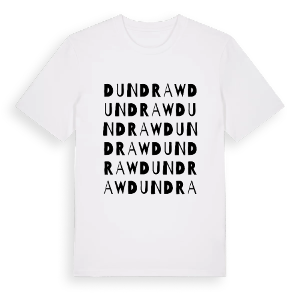 Dundraw ordlek t-shirt – ekologisk bomull t-shirt från Pinshirt