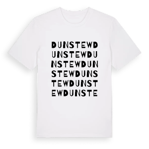Duns Tew ordlek t-shirt – ekologisk bomull t-shirt från Pinshirt