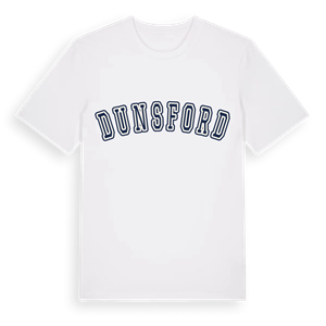 Dunsford college t-shirt – ekologisk bomull t-shirt från Pinshirt