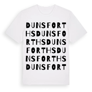Dunsforths ordlek t-shirt – ekologisk bomull t-shirt från Pinshirt
