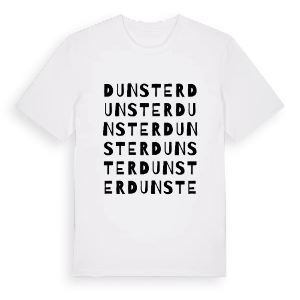 Dunster ordlek t-shirt – ekologisk bomull t-shirt från Pinshirt