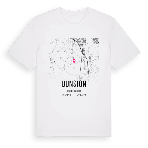 Dunston karta t-shirt – ekologisk bomull t-shirt från Pinshirt