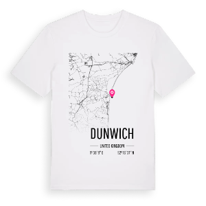 Dunwich karta t-shirt – ekologisk bomull t-shirt från Pinshirt