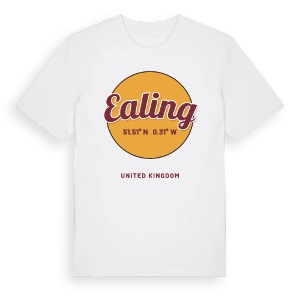 Ealing cirkel t-shirt – ekologisk bomull t-shirt från Pinshirt