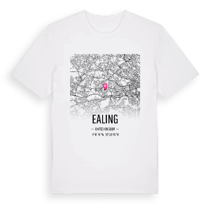 Ealing karta t-shirt – ekologisk bomull t-shirt från Pinshirt