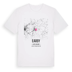 Earby karta t-shirt – ekologisk bomull t-shirt från Pinshirt