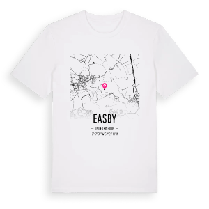 Easby karta t-shirt – ekologisk bomull t-shirt från Pinshirt