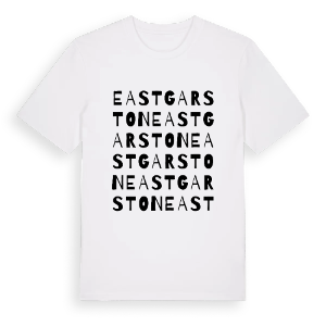 East Garston ordlek t-shirt – ekologisk bomull t-shirt från Pinshirt