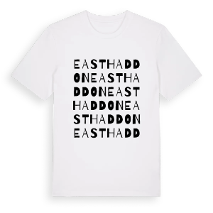 East Haddon ordlek t-shirt – ekologisk bomull t-shirt från Pinshirt