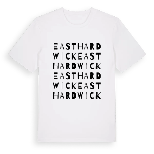 East Hardwick ordlek t-shirt – ekologisk bomull t-shirt från Pinshirt